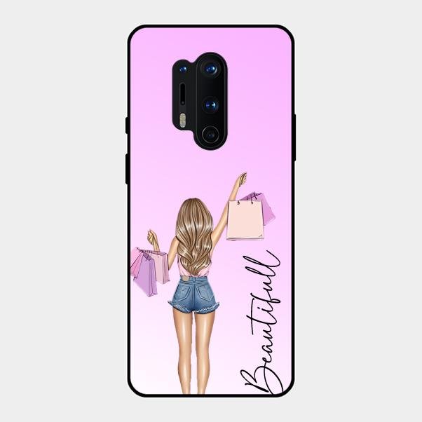Girl With Bag Glass Case Cover For Oneplus 8 Pro