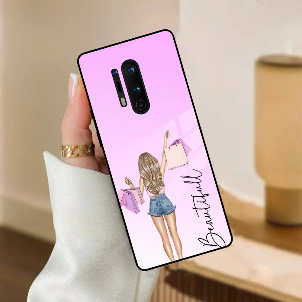 Girl With Bag Glass Case Cover For OnePlus - ShopOnCliQ