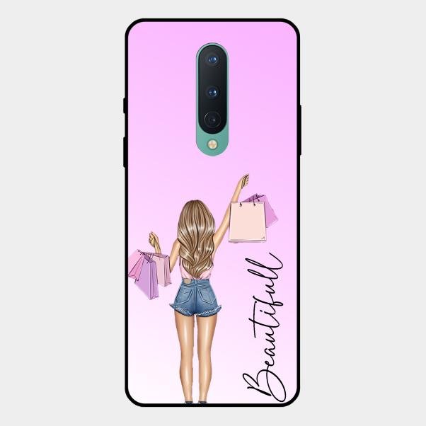 Girl With Bag Glass Case Cover For Oneplus 8