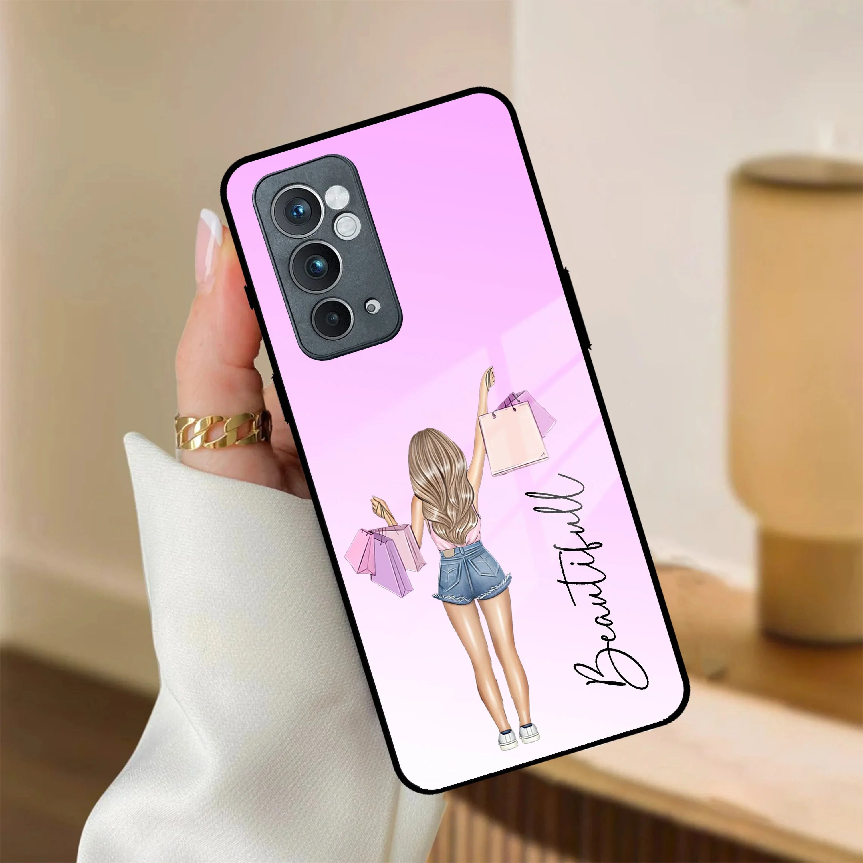 Girl With Bag Glass Case Cover For OnePlus - ShopOnCliQ