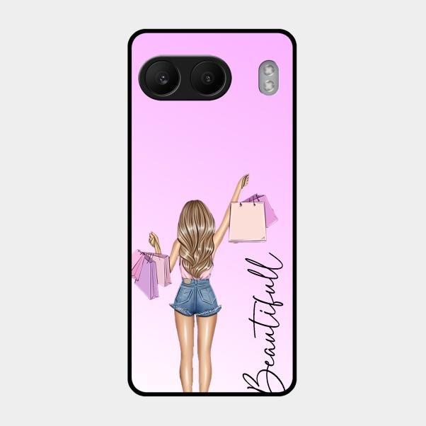 Girl With Bag Glass Case Cover For Oneplus Nord 4 5G