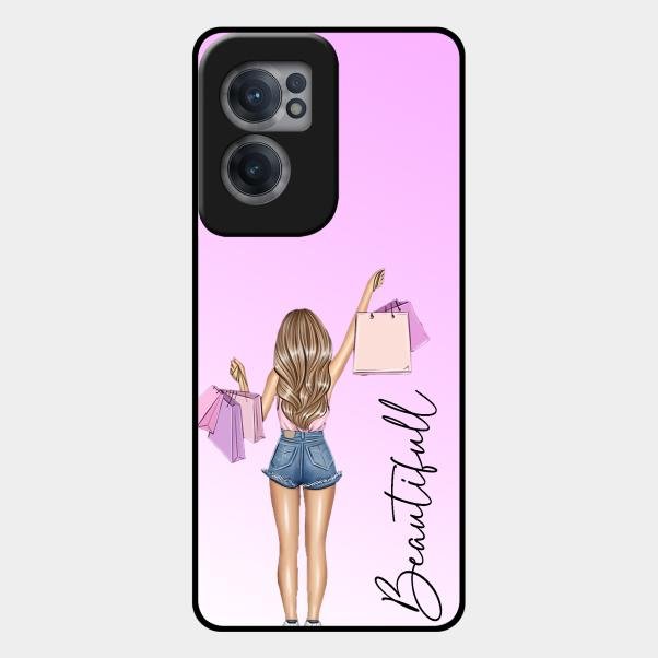 Girl With Bag Glass Case Cover For Oneplus Nord Ce 2 5G