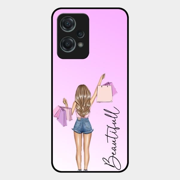 Girl With Bag Glass Case Cover For Oneplus Nord Ce 2 Lite 5G