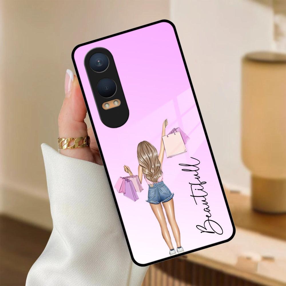 Girl With Bag Glass Case Cover For OnePlus