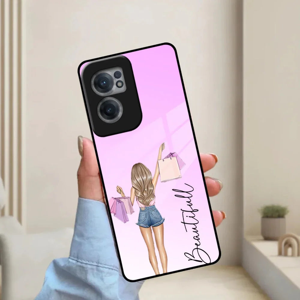 Girl With Bag Glass Case Cover For OnePlus - ShopOnCliQ