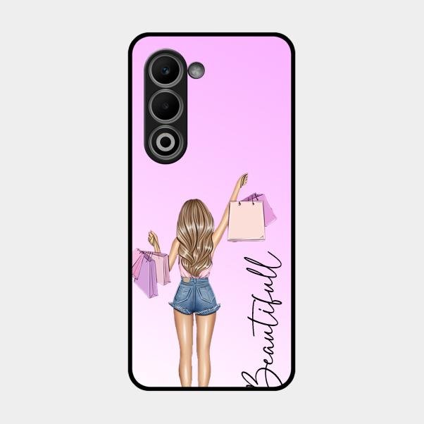Girl With Bag Glass Case Cover For Oppo A5 5G