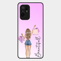 Girl With Bag Glass Case Cover For Oppo F19 Pro Plus 5G