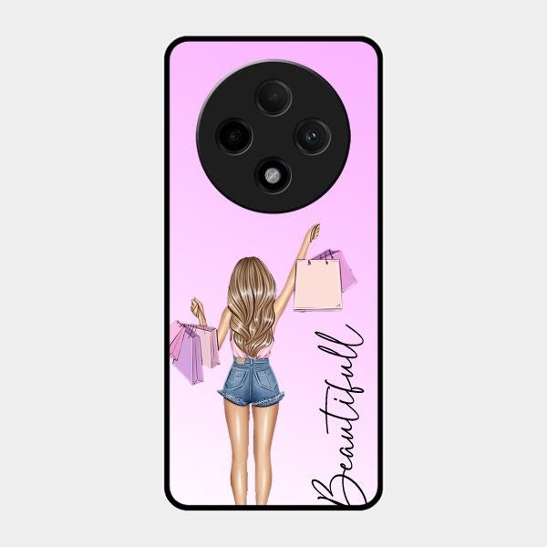 Girl With Bag Glass Case Cover For Oppo F27 Pro Plus 5G