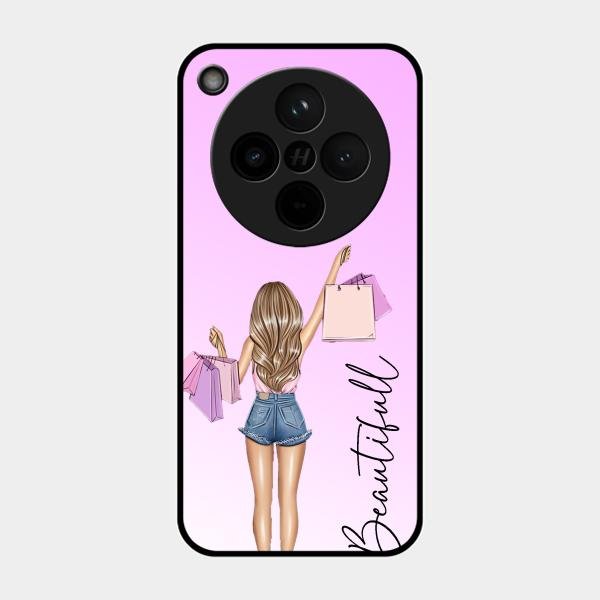 Girl With Bag Glass Case Cover For Oppo Find X8 5G