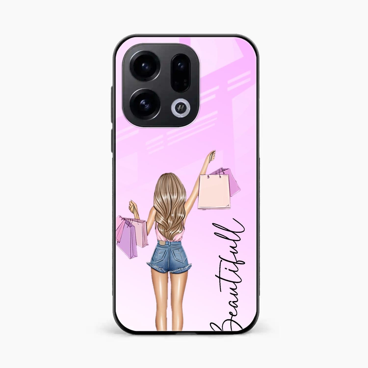 Girl With Bag Glass Case Cover For Oppo Find X9 5G
