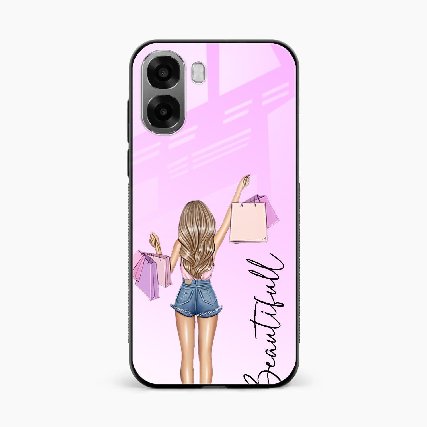 Girl With Bag Glass Case Cover For Oppo K14x 5G