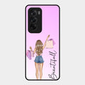 Girl With Bag Glass Case Cover For Oppo Reno 12 5G