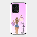 Girl With Bag Glass Case Cover For Oppo Reno 13 Pro 5G