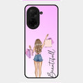 Girl With Bag Glass Case Cover For Poco C71