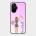 Girl With Bag Glass Case Cover For Poco F7 5G