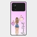 Girl With Bag Glass Case Cover For Poco X4 Pro 5G