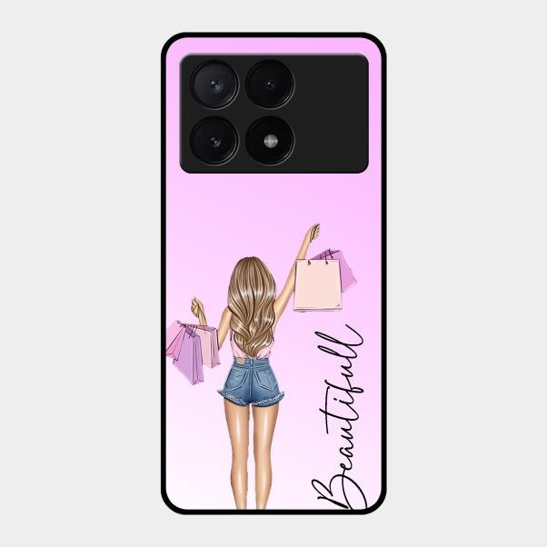 Girl With Bag Glass Case Cover For Poco X6 Pro 5G