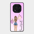 Girl With Bag Glass Case Cover For Poco X7 5G