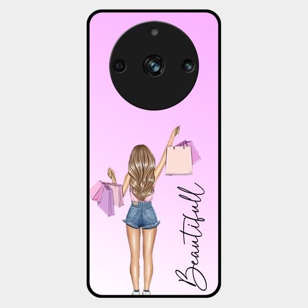 Girl With Bag Glass Case Cover For Realme 11 Pro Plus 5G