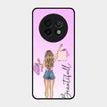 Girl With Bag Glass Case Cover For Realme 13 Plus 5G
