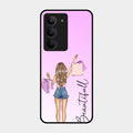 Girl With Bag Glass Case Cover For Realme 14X 5G