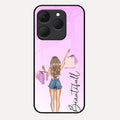 Girl With Bag Glass Case Cover For Realme 15T 5G