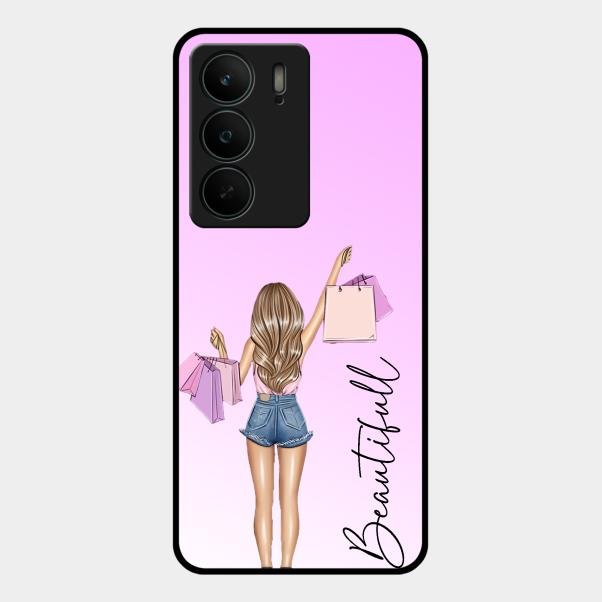 Girl With Bag Glass Case Cover For Realme C75 5G