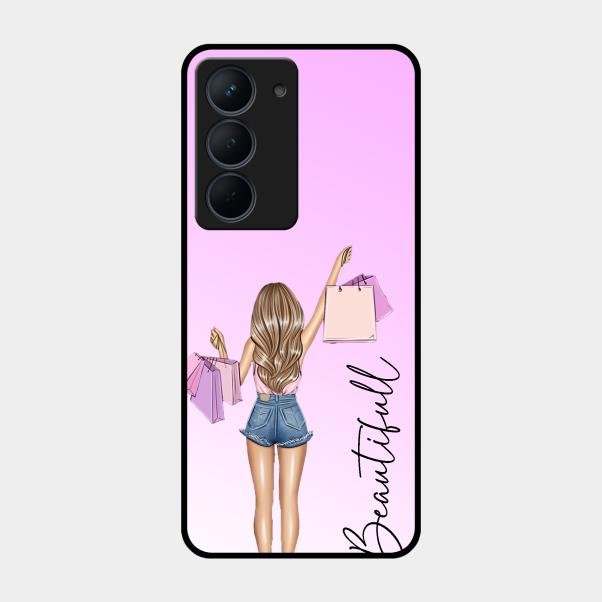 Girl With Bag Glass Case Cover For Realme Narzo 80X 5G