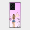 Girl With Bag Glass Case Cover For Redmi Note 12 4G