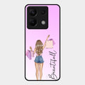 Girl With Bag Glass Case Cover For Redmi Note 13 Pro 5G