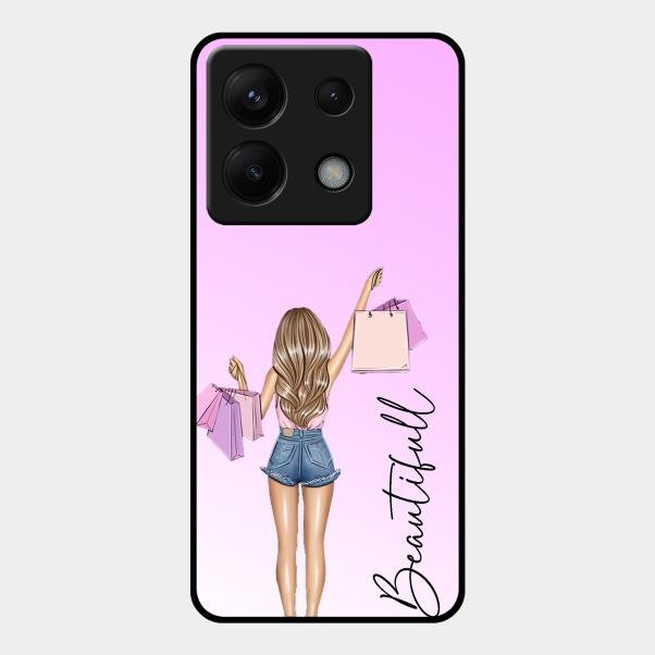 Girl With Bag Glass Case Cover For Redmi Note 13 Pro 5G