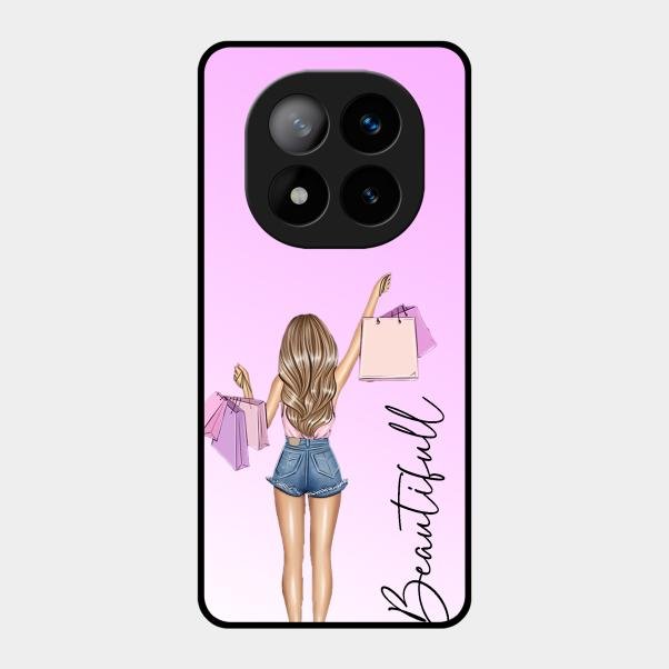 Girl With Bag Glass Case Cover For Redmi Note 14 Pro Plus 5G