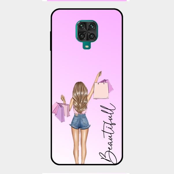 Girl With Bag Glass Case Cover For Redmi Note 9 Pro
