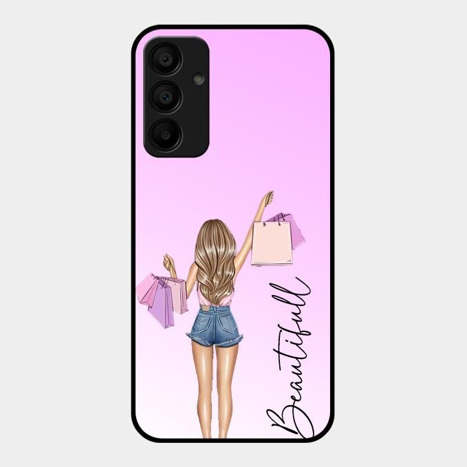 Girl With Bag Glass Case Cover For Samsung Galaxy A15 5G