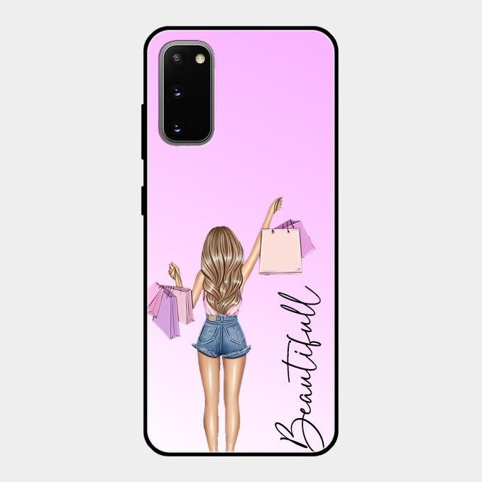Girl With Bag Glass Case Cover For Samsung Galaxy S20