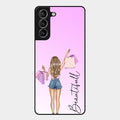 Girl With Bag Glass Case Cover For Samsung Galaxy S21 Plus