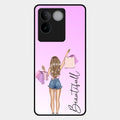 Girl With Bag Glass Case Cover For Vivo T2 Pro 5G