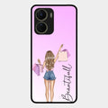 Girl With Bag Glass Case Cover For Vivo T2X 5G