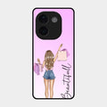 Girl With Bag Glass Case Cover For Vivo T3 Pro 5G