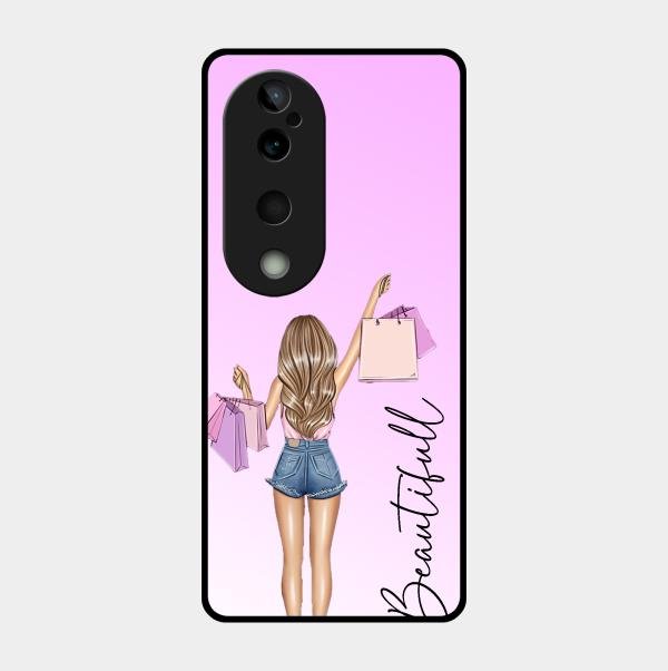 Girl With Bag Glass Case Cover For Vivo T3 Ultra