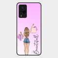 Girl With Bag Glass Case Cover For Vivo V21 5G