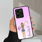 Girl With Bag Customize Name Glass Case For Vivo - ShopOnCliQ