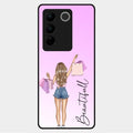 Girl With Bag Glass Case Cover For Vivo V27 5G