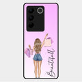 Girl With Bag Glass Case Cover For Vivo V27 Pro 5G