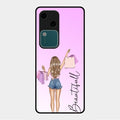 Girl With Bag Glass Case Cover For Vivo V30 5G