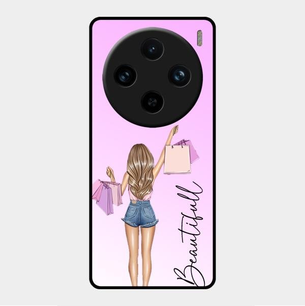 Girl With Bag Glass Case Cover For Vivo X100 Pro 5G