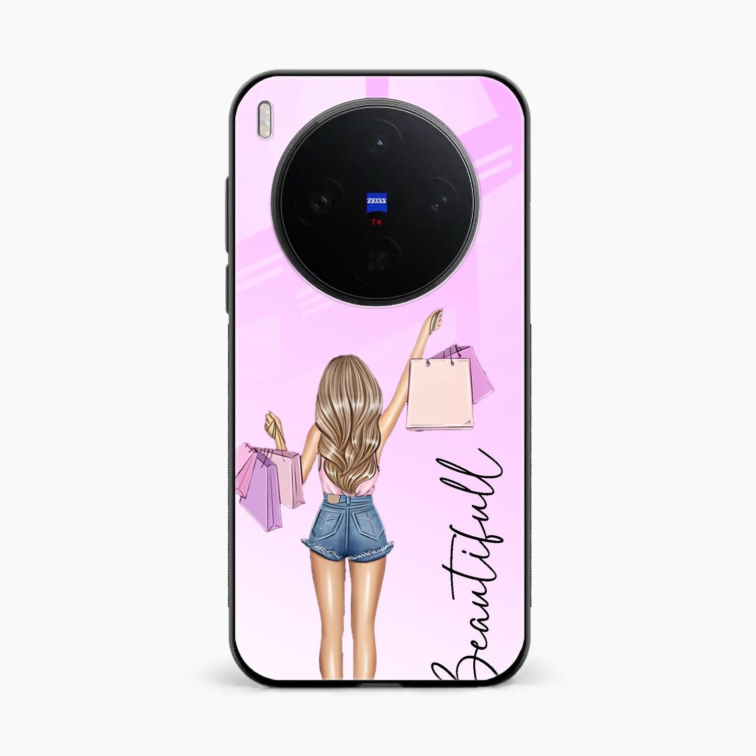 Girl With Bag Glass Case Cover For Vivo X300 5G