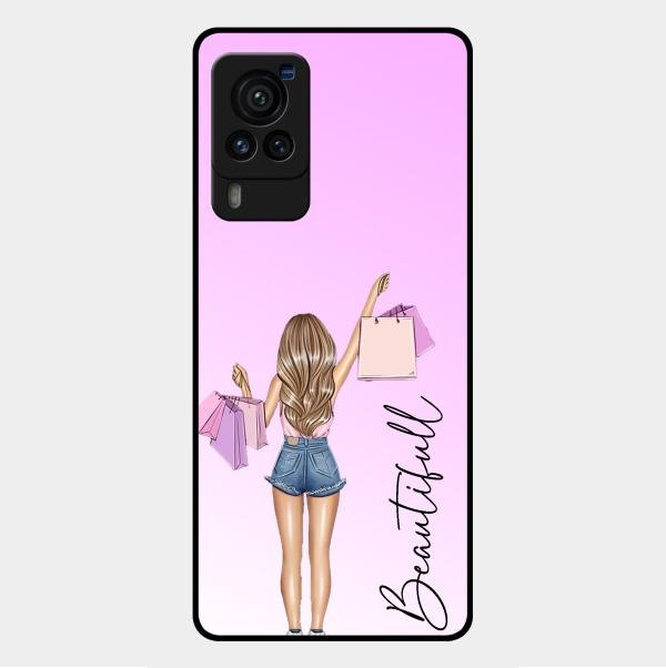 Girl With Bag Glass Case Cover For Vivo X60 Pro 5G