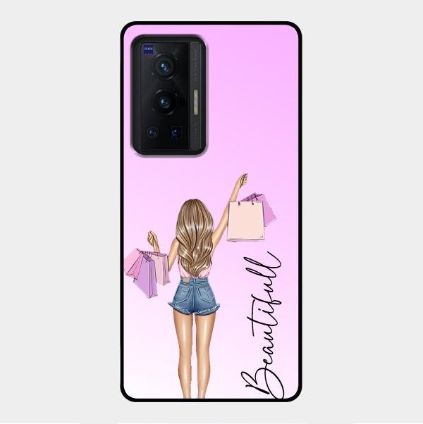 Girl With Bag Glass Case Cover For Vivo X70 Pro 5G