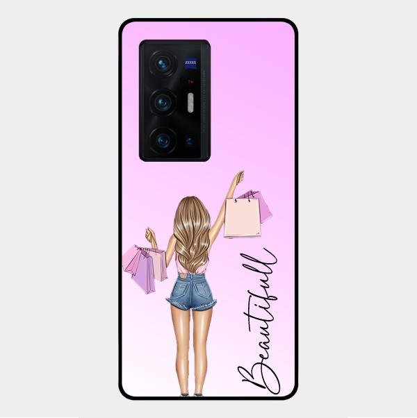 Girl With Bag Glass Case Cover For Vivo X70 Pro Plus 5G